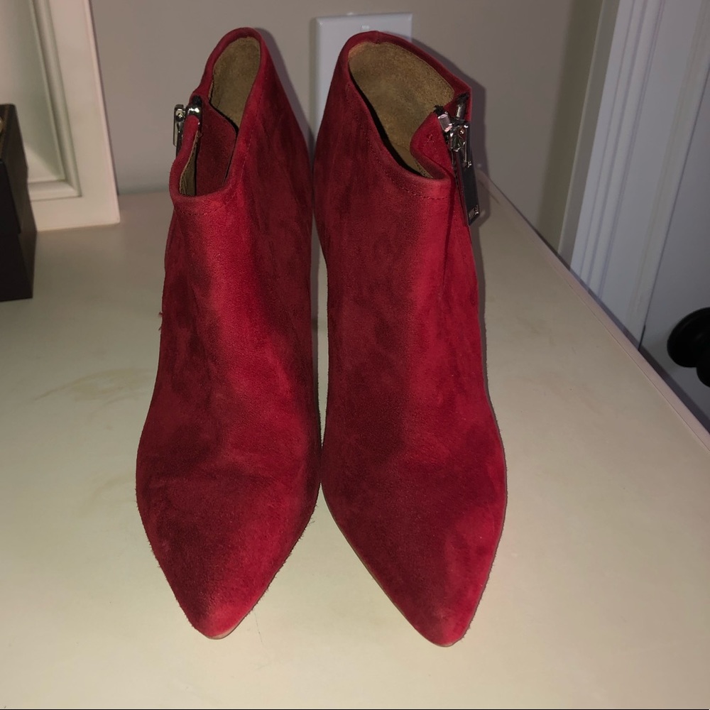 Suede heeled booties